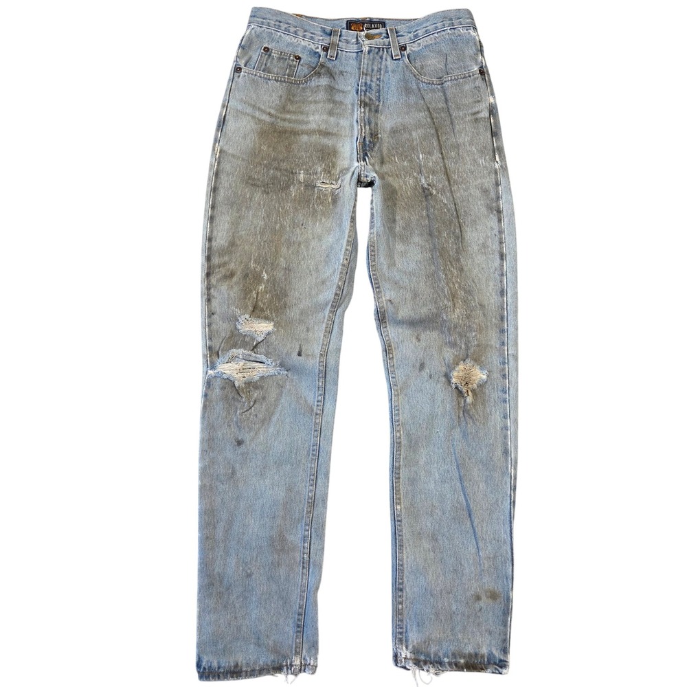 Vtg Route 66 Jeans Men 32x34 Loose Fit Thrashed Distressed Grunge‎ Punk Skater